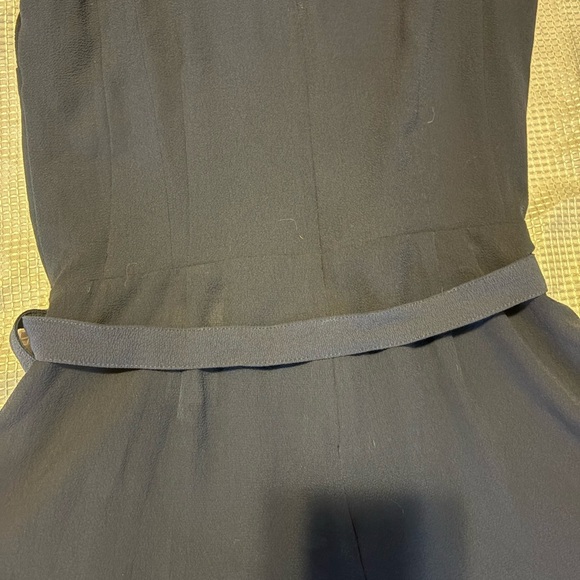 Michael Michael Kors Navy Sleeveless Belted Wide-Leg Jumpsuit Women’s Size 2 - Picture 10 of 12